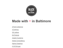 Tablet Screenshot of madewithheartinbaltimore.org